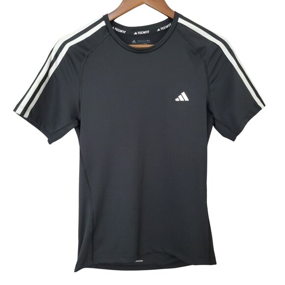adidas Other - Adidas Mens Techfit 3 Stripes Short Sleeve Aeroready Training T-shirt Size M